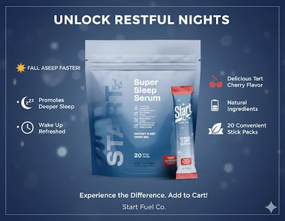Super Sleep Serum Tart Cherry Twist – 20 Stick Packs | Natural Sleep Support
