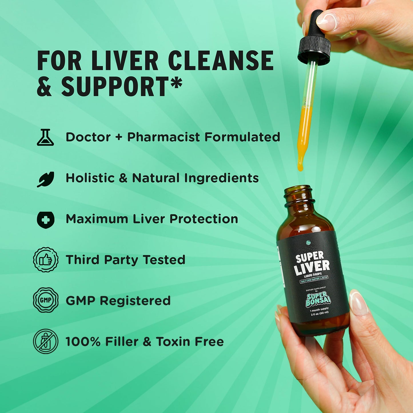 SuperBonsai Super Liver Support with Milk Thistle – Liquid Liver Detox