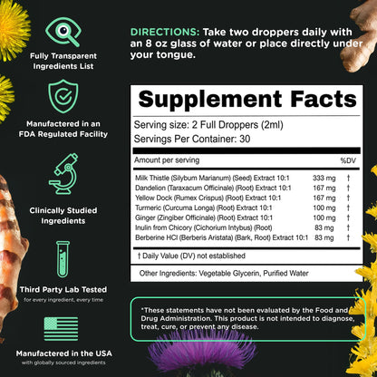 SuperBonsai Super Liver Support with Milk Thistle – Liquid Liver Detox