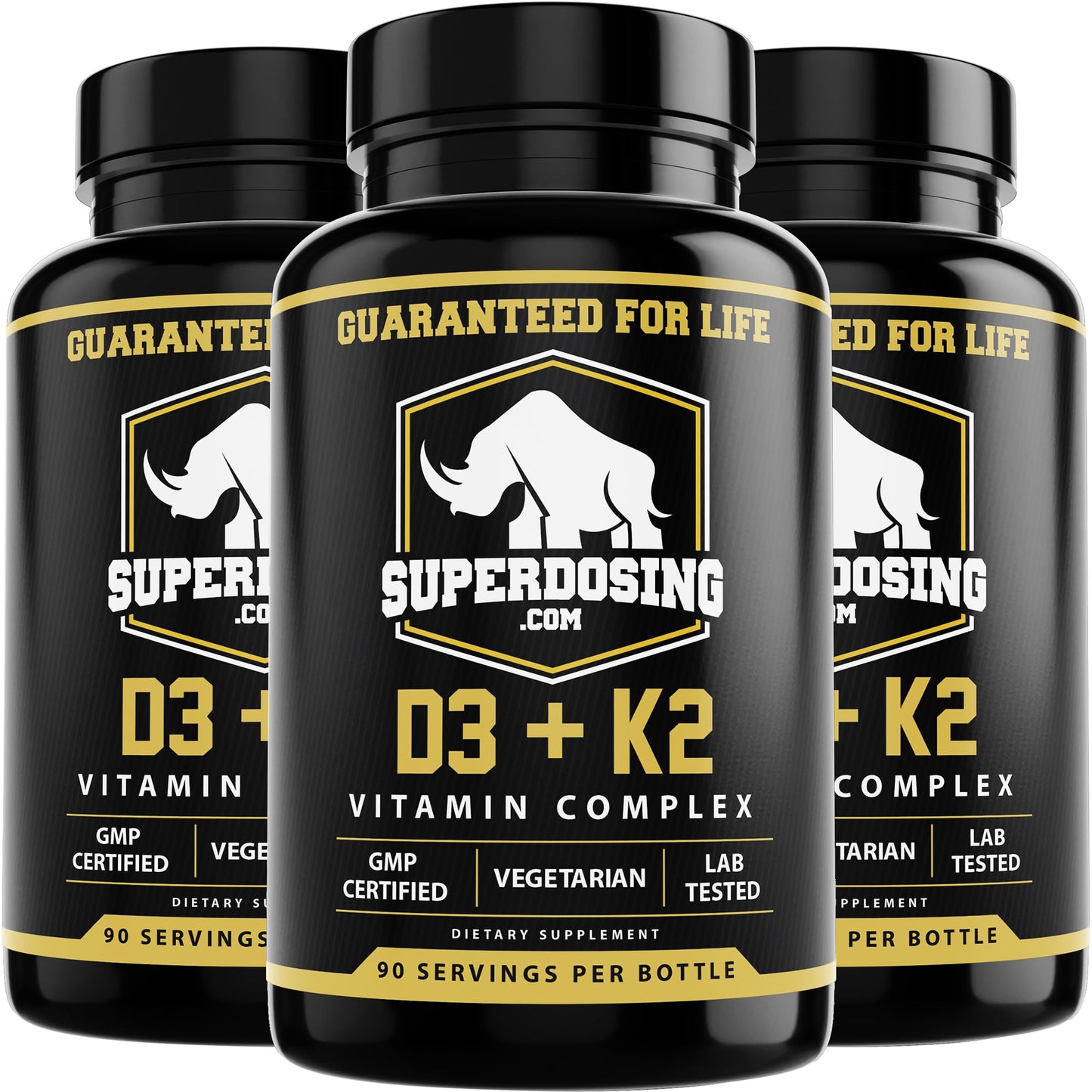 SuperDosing D3K2 10,000 IU + 1,500 mcg MK-4 | 3 Bottle Pack