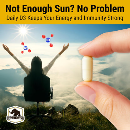 SuperDosing D3K2 10,000 IU + 1,500 mcg MK-4 | 3 Bottle Pack
