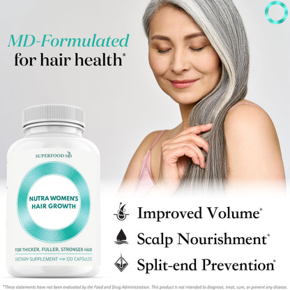 Superfood MD Women’s Balance Hair Growth – 2 Month Soy-Free Formula for 45+