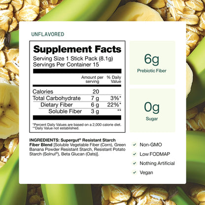 Supergut GLP-1 Daily Support - High Fiber GLP-1 Powder (15 Servings)