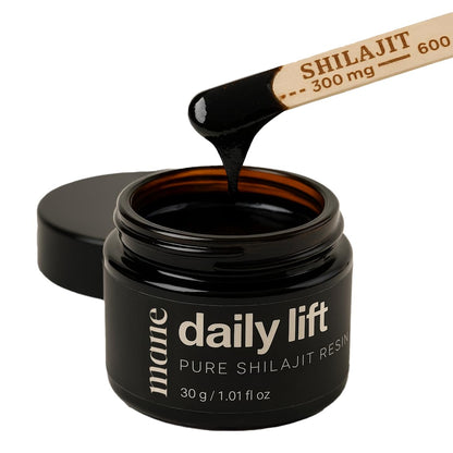 Superior Mane Daily Lift Shilajit Resin | Natural Mineral Resin with Fulvic Acid & Trace Minerals | Supports Focus, Vitality & Daily Wellness