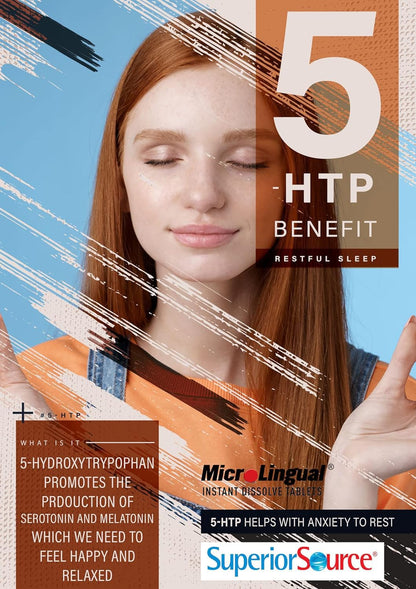 Superior Source 5-HTP 75 mg – Instant Dissolve for Sleep & Serotonin Support