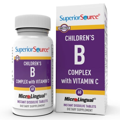 Superior Source Children's B Complex with Vitamin C - Kids Multivitamin (60 Instant-Dissolve Tablets)