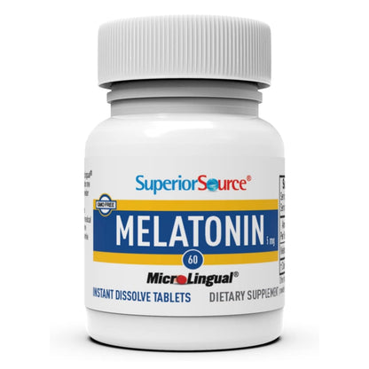 Superior Source Melatonin 5 mg | Sleep Support for Adults | 60 MicroLingual Tablets
