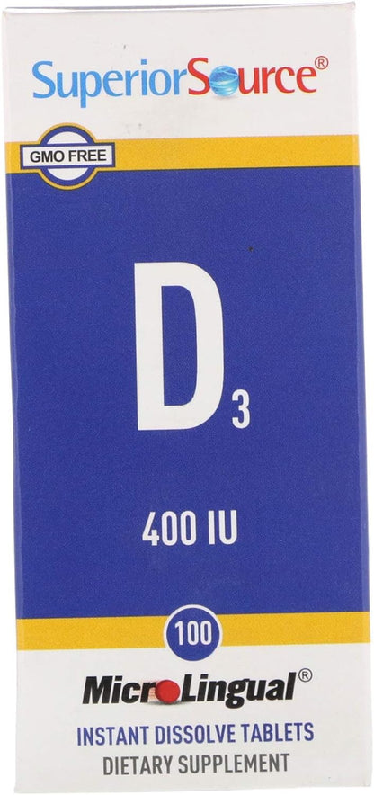 Superior Source Vitamin D3 400 IU Sublingual – Immune, Brain & Bone Health | Bariatric Friendly