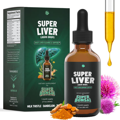 SuperBonsai Super Liver Support with Milk Thistle – Liquid Liver Detox