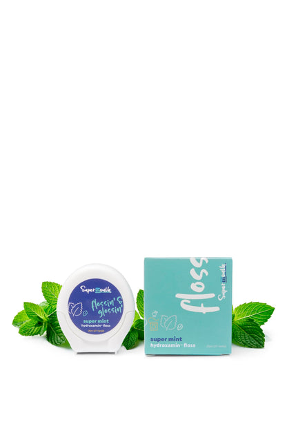 SuperMouth Fluoride-Free Floss – Expanding Floss for Plaque Removal & Enamel Support