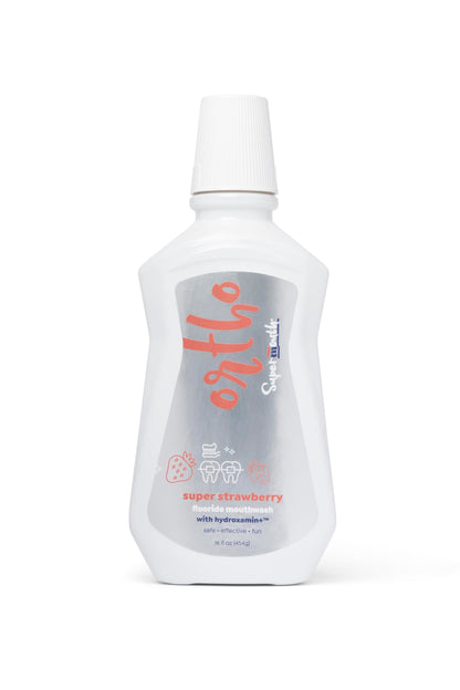 SuperMouth Ortho Mouthwash – Fluoride + Nano-Hydroxyapatite, D3 & K2, Prebiotics, Alcohol-Free