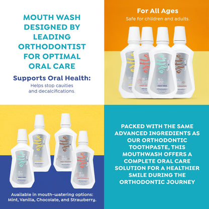 SuperMouth® Ortho Mouthwash – Fluoride + Nano-Hydroxyapatite, Prebiotics, Alcohol-Free, For Braces