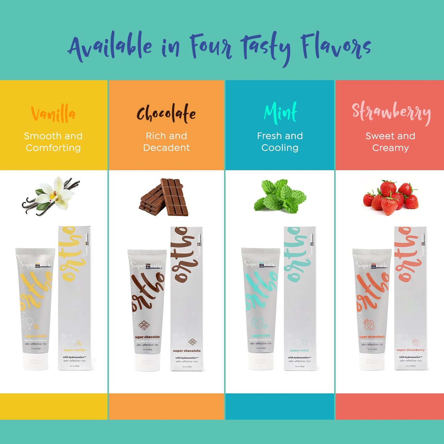 SuperMouth Ortho Toothpaste – Braces & Aligners (Fluoride + Nano Hydroxyapatite)