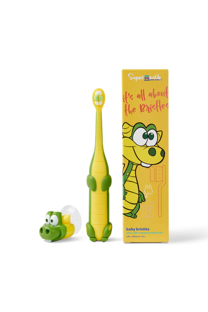 SuperMouth Toddler Toothbrush – Ultra Soft Bristles, 0-5, AR Sticker