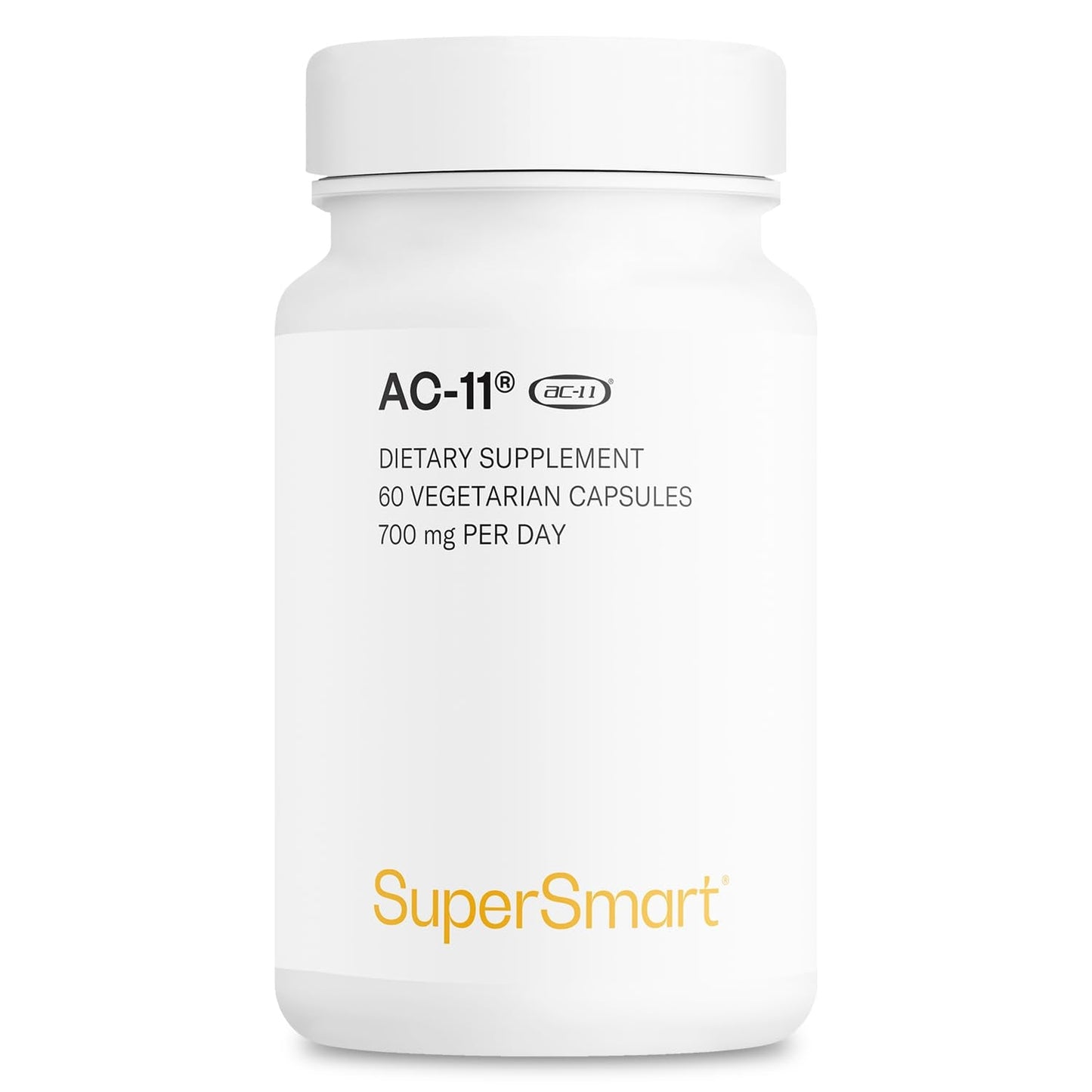 Supersmart AC-11 Supplement 700mg per Day (Cat's Claw Extract) - Uncaria Tomentosa Bark | Non-GMO & Gluten Free - 60 Vegetarian Capsules
