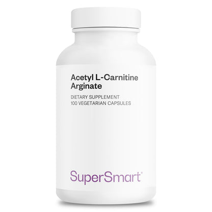 Supersmart Acetyl L-Carnitine Arginate 1000 mg - Brain Health Supplement | Non-GMO & Gluten Free | 120 Veg Capsules