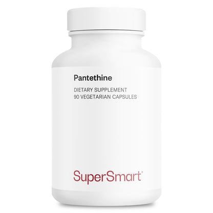 Supersmart Pantesin Pantethine 600 mg per Day - Pantothenic Acid (Vitamin B5) - Non-GMO & Gluten Free - 90 Vegetarian Capsules