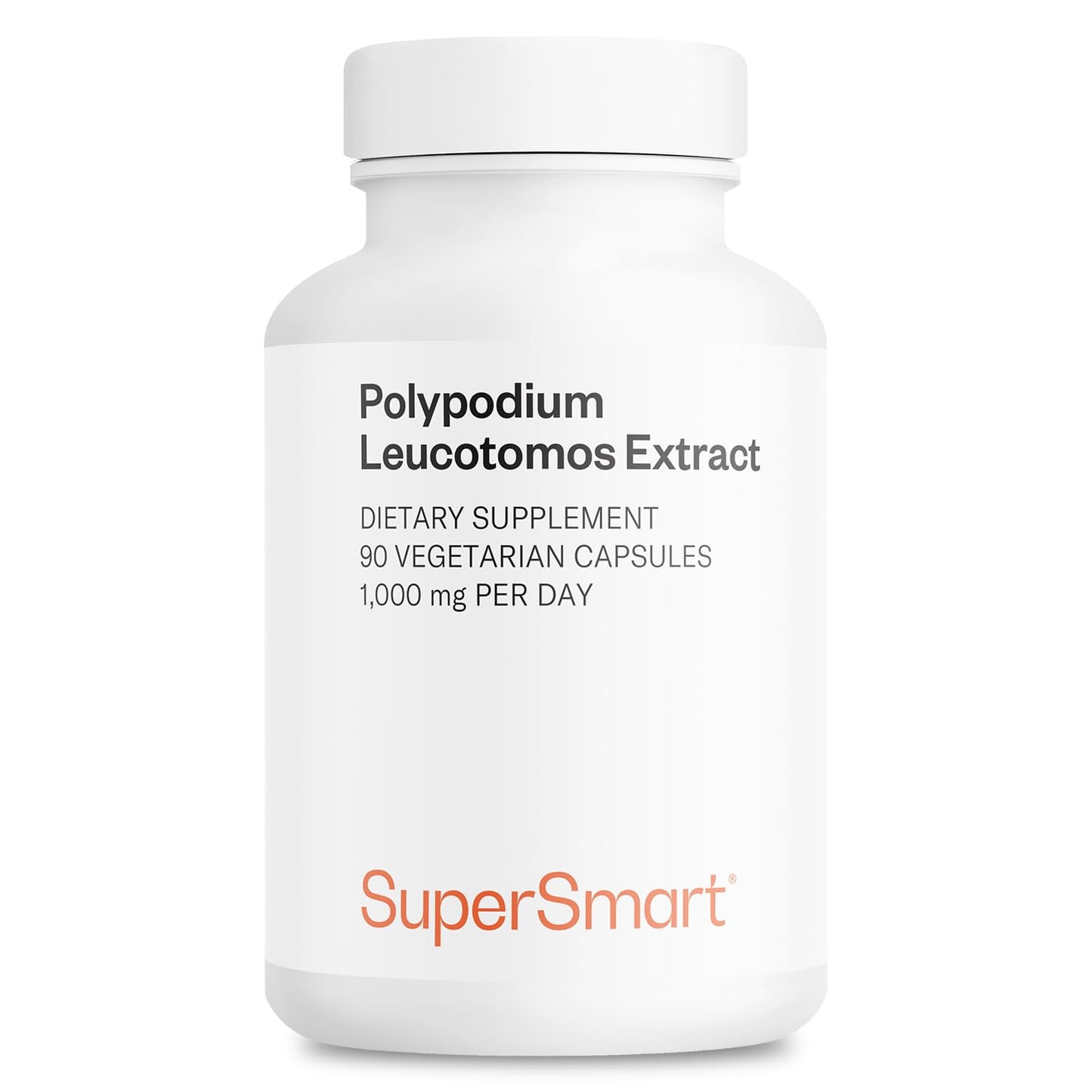 Supersmart Polypodium Leucotomos 1000 mg Daily – Skin Protection & Antioxidant (PLE) – 90 Veg Capsules