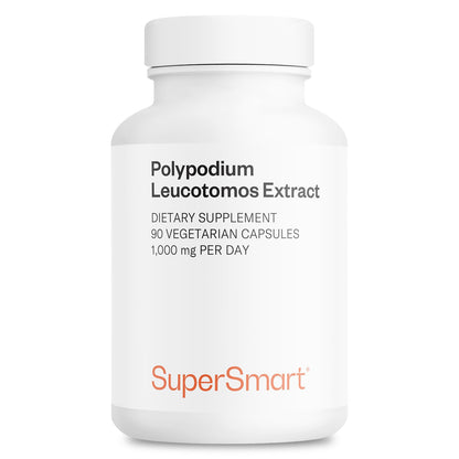 Supersmart Polypodium Leucotomos 1000 mg Daily – Skin Protection & Antioxidant (PLE) – 90 Veg Capsules