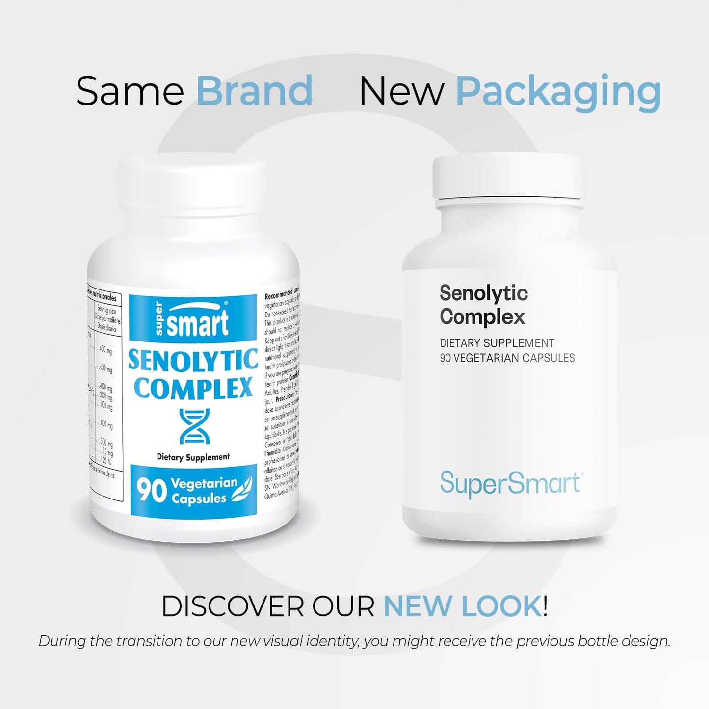 Supersmart Senolytic Complex (Advanced Formula) – Fisetin, Quercetin, Bromelain | Non-GMO & Gluten Free | 90 Vegetarian Capsules