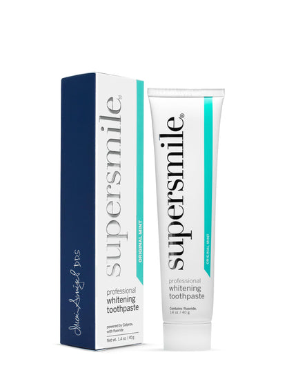 Supersmile Pro Whitening Toothpaste with Fluoride – 6 Shades, Enamel Strength, Travel Size 1.4 oz