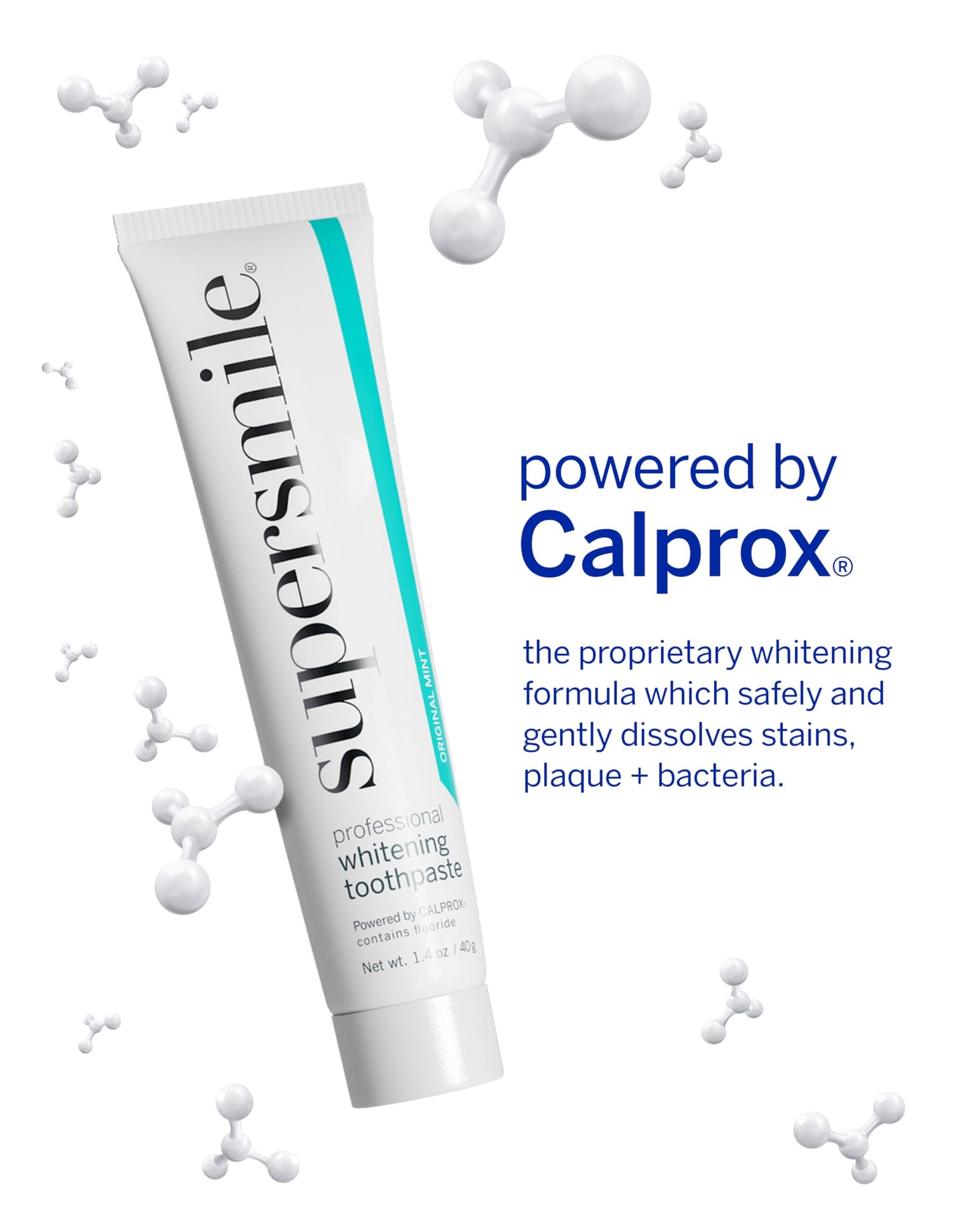 Supersmile Pro Whitening Toothpaste with Fluoride – 6 Shades, Enamel Strength, Travel Size 1.4 oz