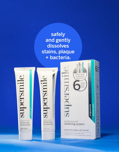 Supersmile Teeth Whitening System - Whitening Toothpaste & Accelerator | Up to 7 Shades