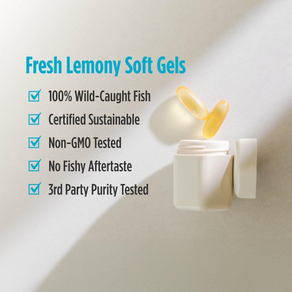 Nordic Naturals Ultimate Omega Lemon Flavor - 210 Soft Gels, 1280 mg Omega-3 | EPA & DHA