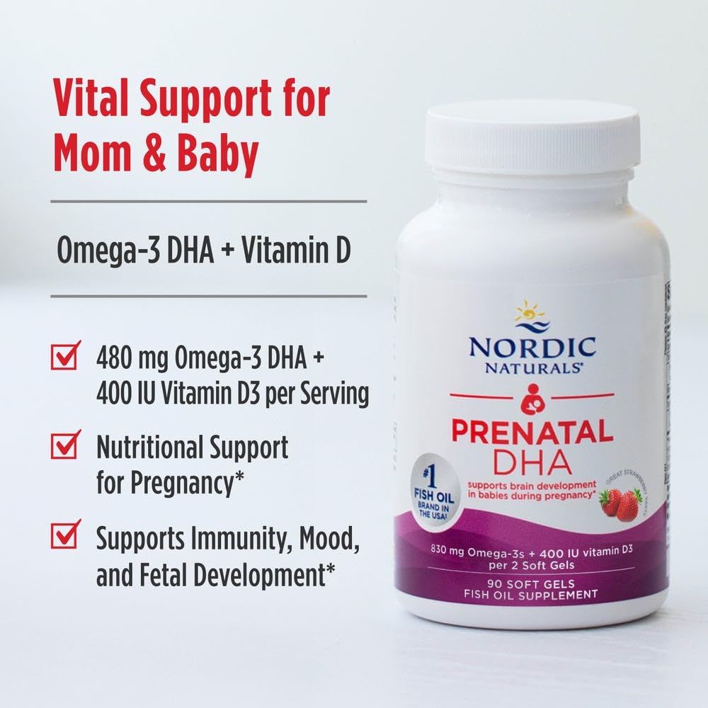 Nordic Naturals Prenatal DHA Strawberry – 120 Soft Gels
