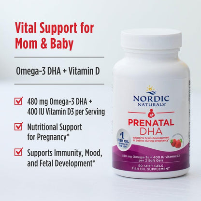Nordic Naturals Prenatal DHA Strawberry – 120 Soft Gels
