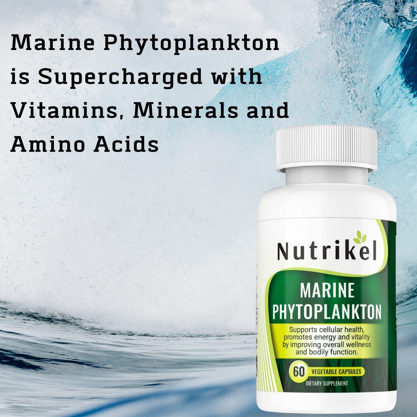 Marine Phytoplankton Omega-3 Supplement – Plant-Based Algae Capsules | 1,000mg | 60 Vegan Capsules