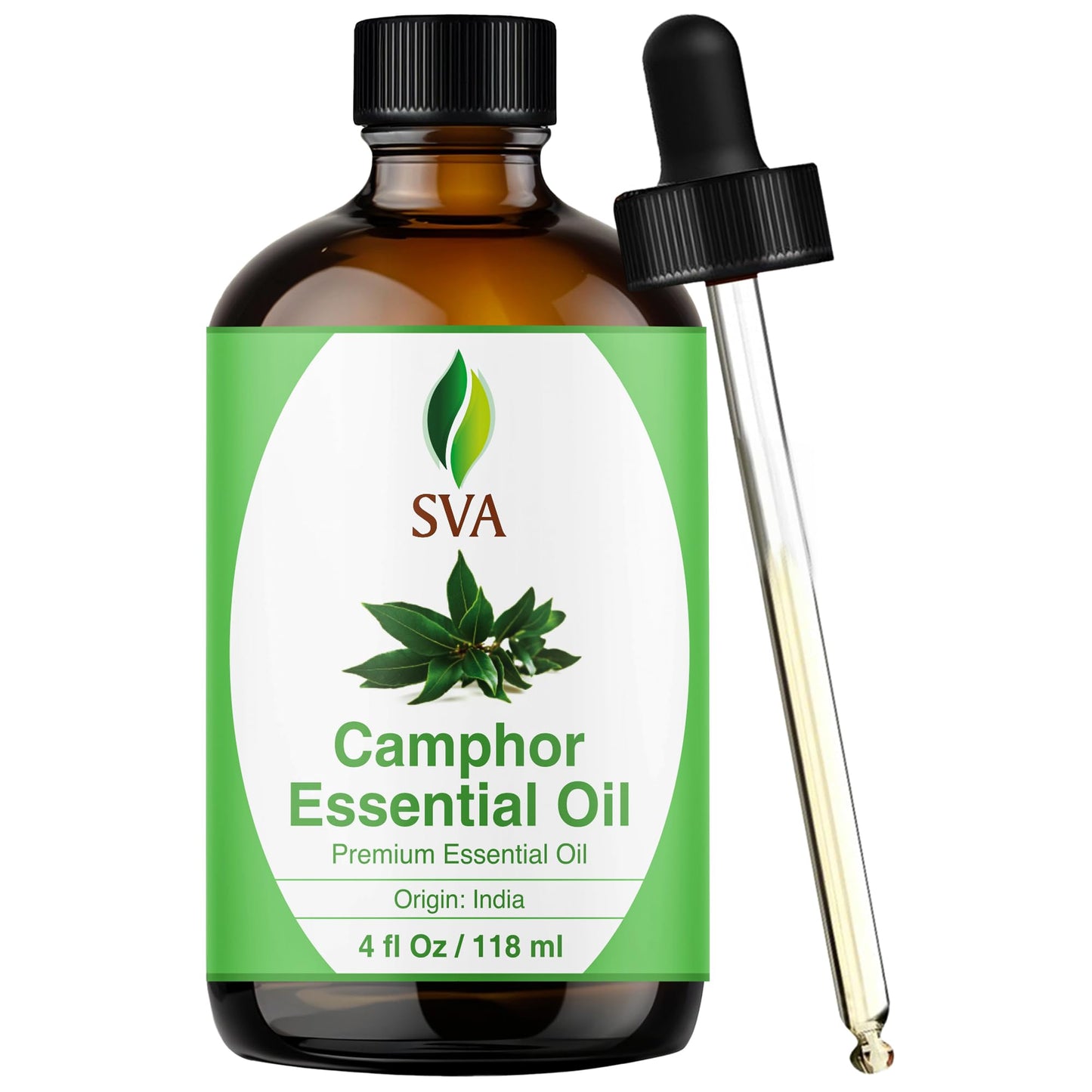 SVA Camphor Essential Oil – 4 Oz – 100% Natural for Diffuser, Hair & Skin