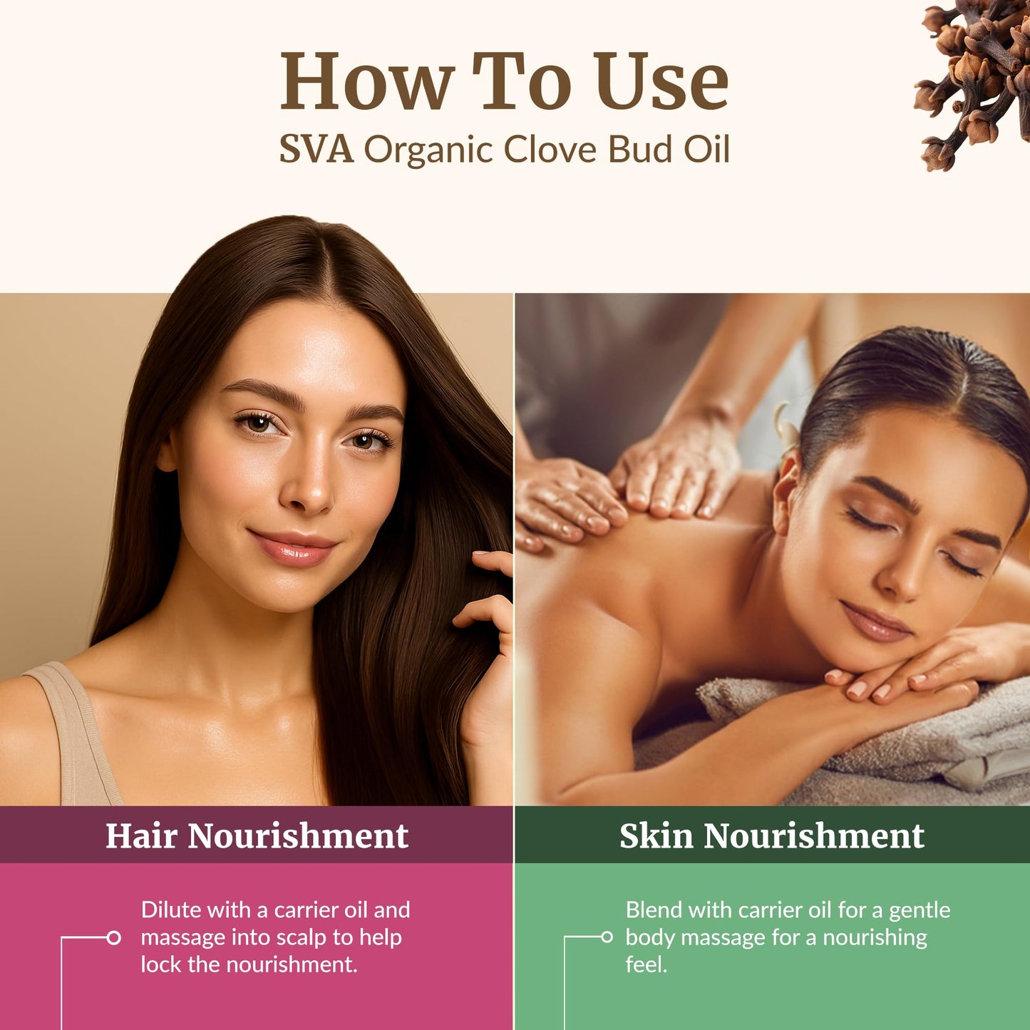 SVA Clove Essential Oil Organic – 4 oz | 100% Natural Clove Bud Oil