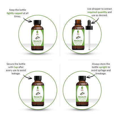SVA Manuka Essential Oil – 1 Fl Oz | 100% Natural Manuka Oil for Diffuser, Skin & Hair Care