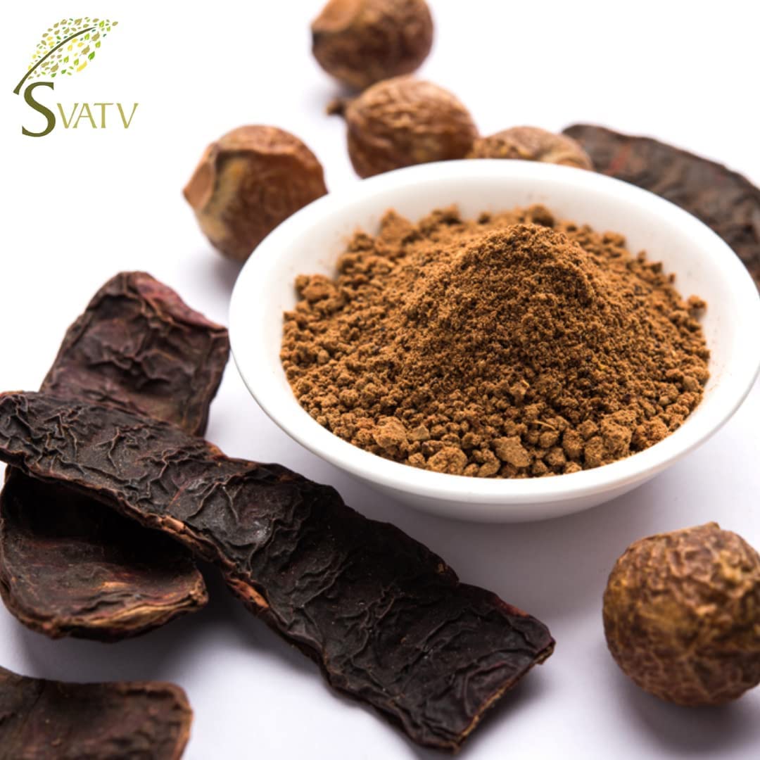 SVATV Soapnut Powder (Reetha) - Natural Hair Care | Sapindus Mukorossi | 227g / 8oz