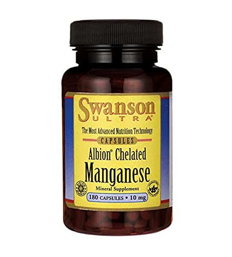 Swanson Albion Chelated Manganese 10 mg - 180 Capsules