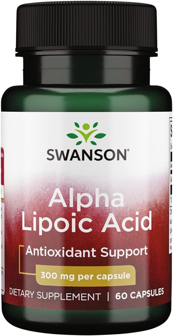 Swanson Alpha Lipoic Acid 300 mg – Antioxidant Supplement, 60 Capsules