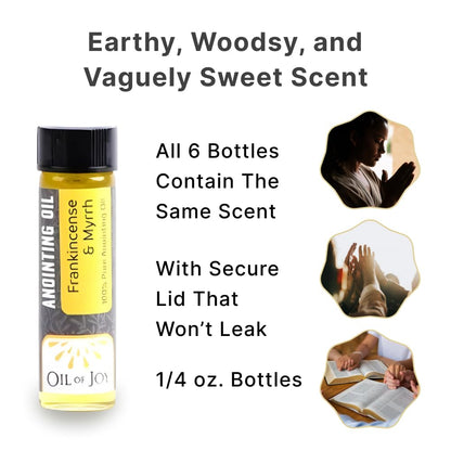 Swanson Christian Products Anointing Oil – Frankincense & Myrrh – 1/4 oz (Pack of 6)