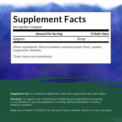 Swanson Apigenin-Bioflavonoid Supplement — Prostate & Sleep Support, 90 Caps, 50 mg Each (4 Pack)