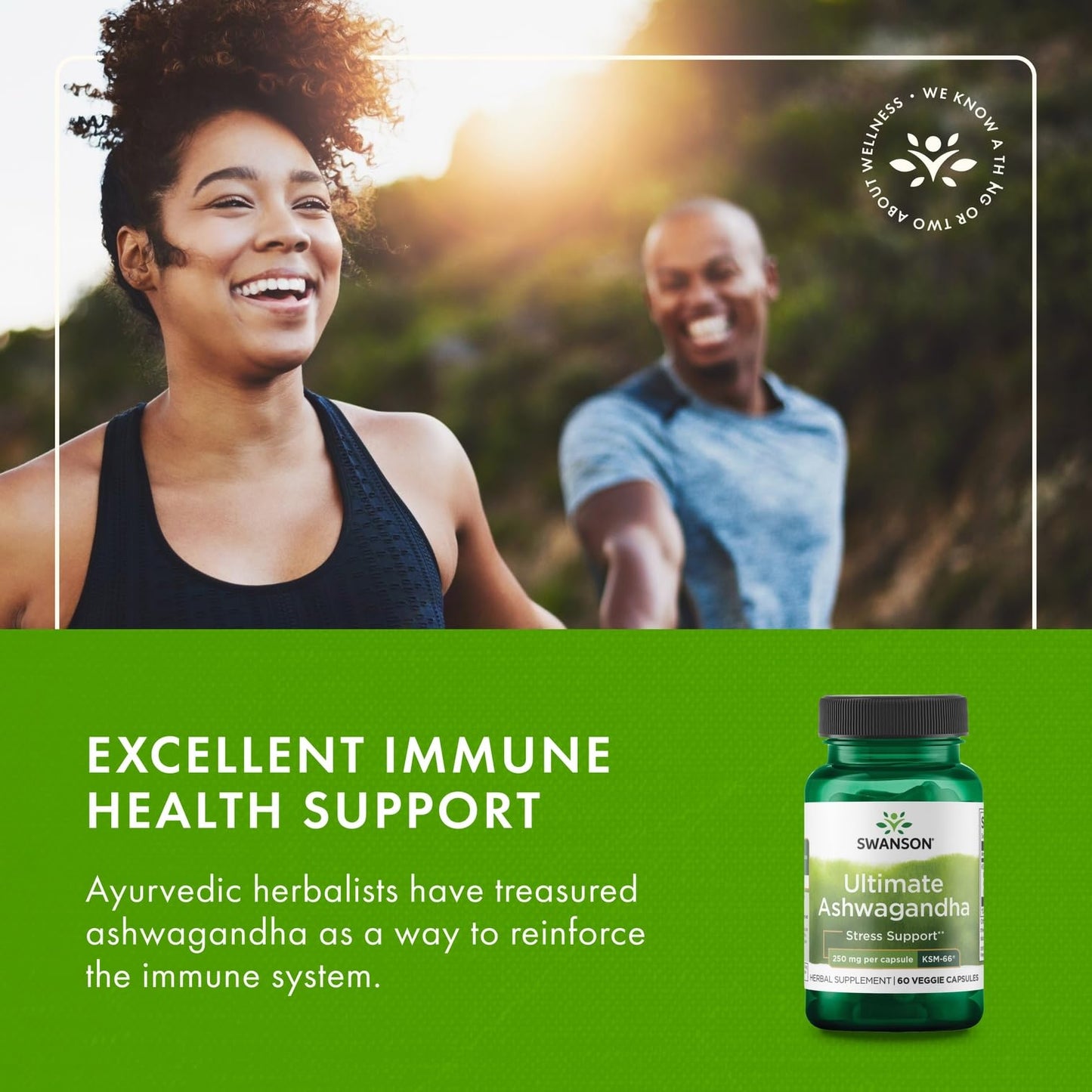 Swanson Ultimate Ashwagandha KSM-66 – Stress Support & Relaxation (60 Veggie Capsules, 250 mg) – 4 Pack