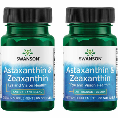 Swanson Astaxanthin & Zeaxanthin Eye Health – 60 Softgels, 2-Pack