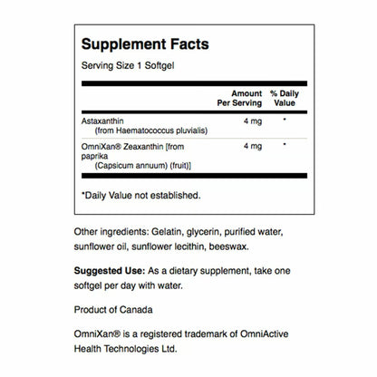 Swanson Astaxanthin & Zeaxanthin Eye Health – 60 Softgels