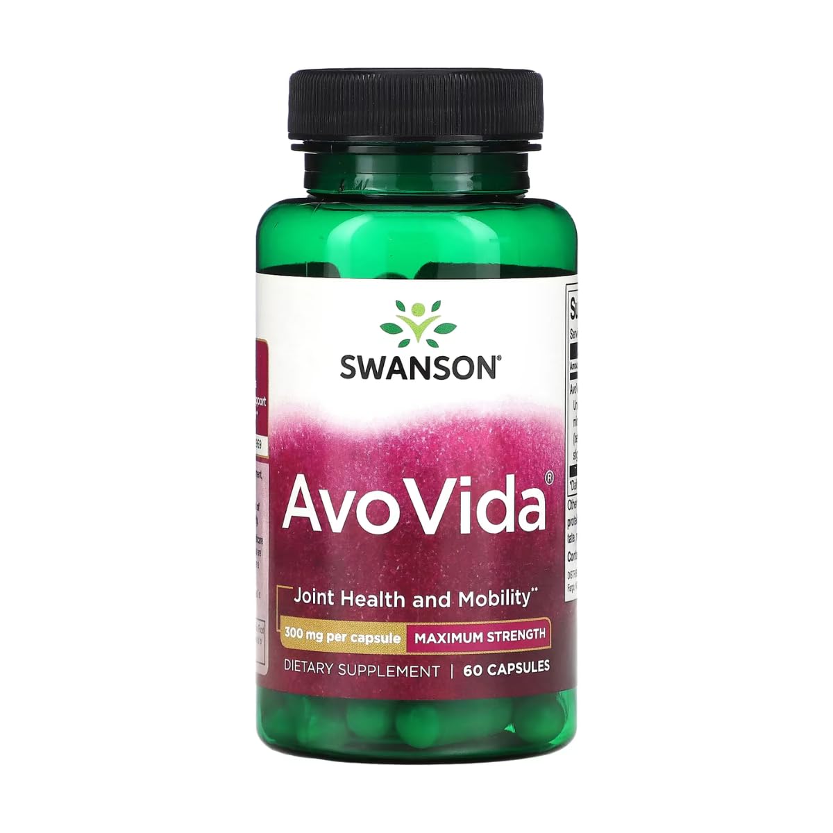 Swanson AvoVida: Avocado & Soybean Unsaponifiables for Joint Mobility - 3 Pack (60 Capsules, 300 mg Each)