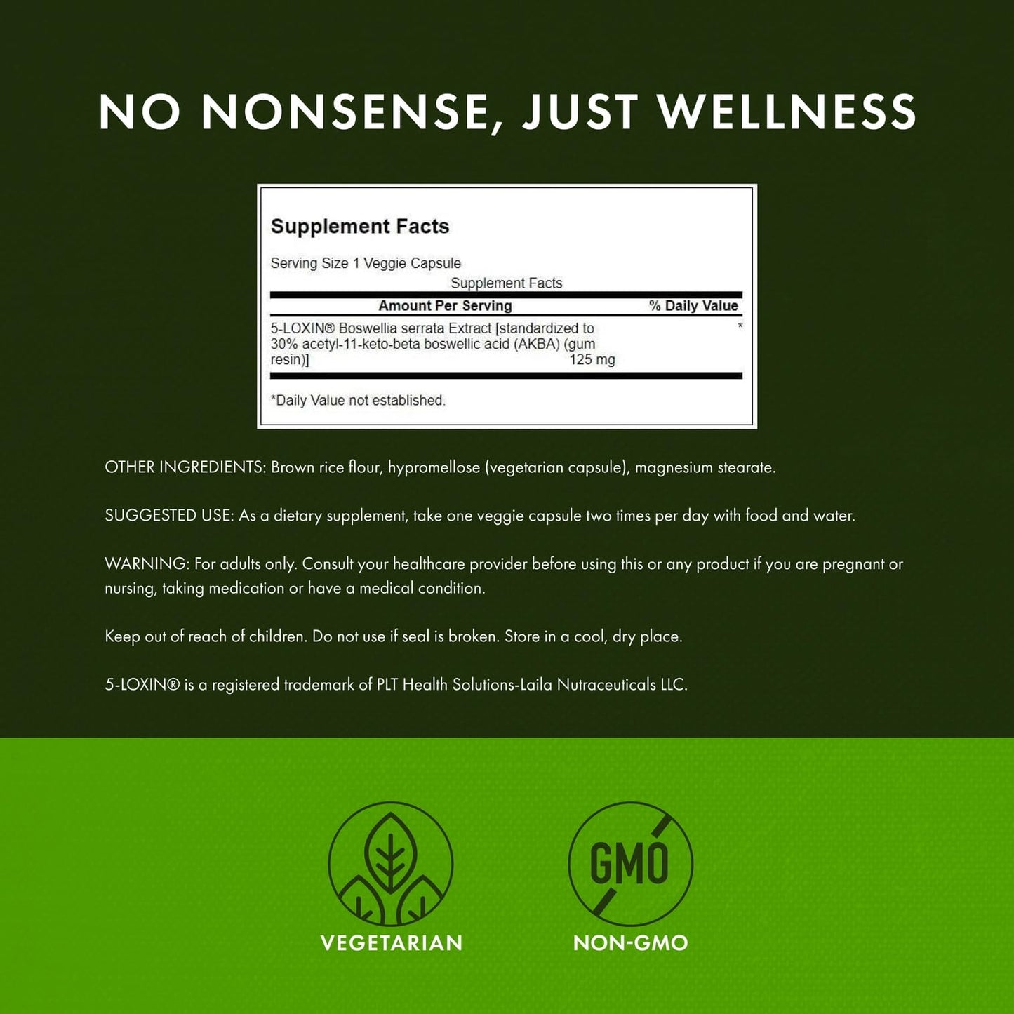 Swanson Boswellia Serrata Extract 125 mg – 60 Veg Caps – 3 Pack