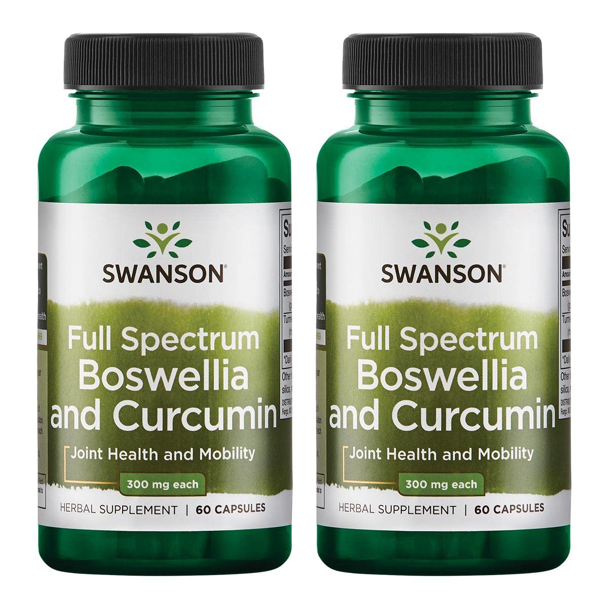 Swanson Full Spectrum Boswellia & Curcumin – 60 Capsules, 2 Pack