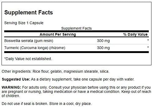 Swanson Full Spectrum Boswellia & Curcumin – 60 Capsules, 2 Pack