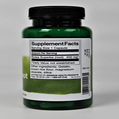 Swanson Butea Superba Root – Full Spectrum Intimacy & Sexual Support (400 mg, 60 capsules, 2 pack)
