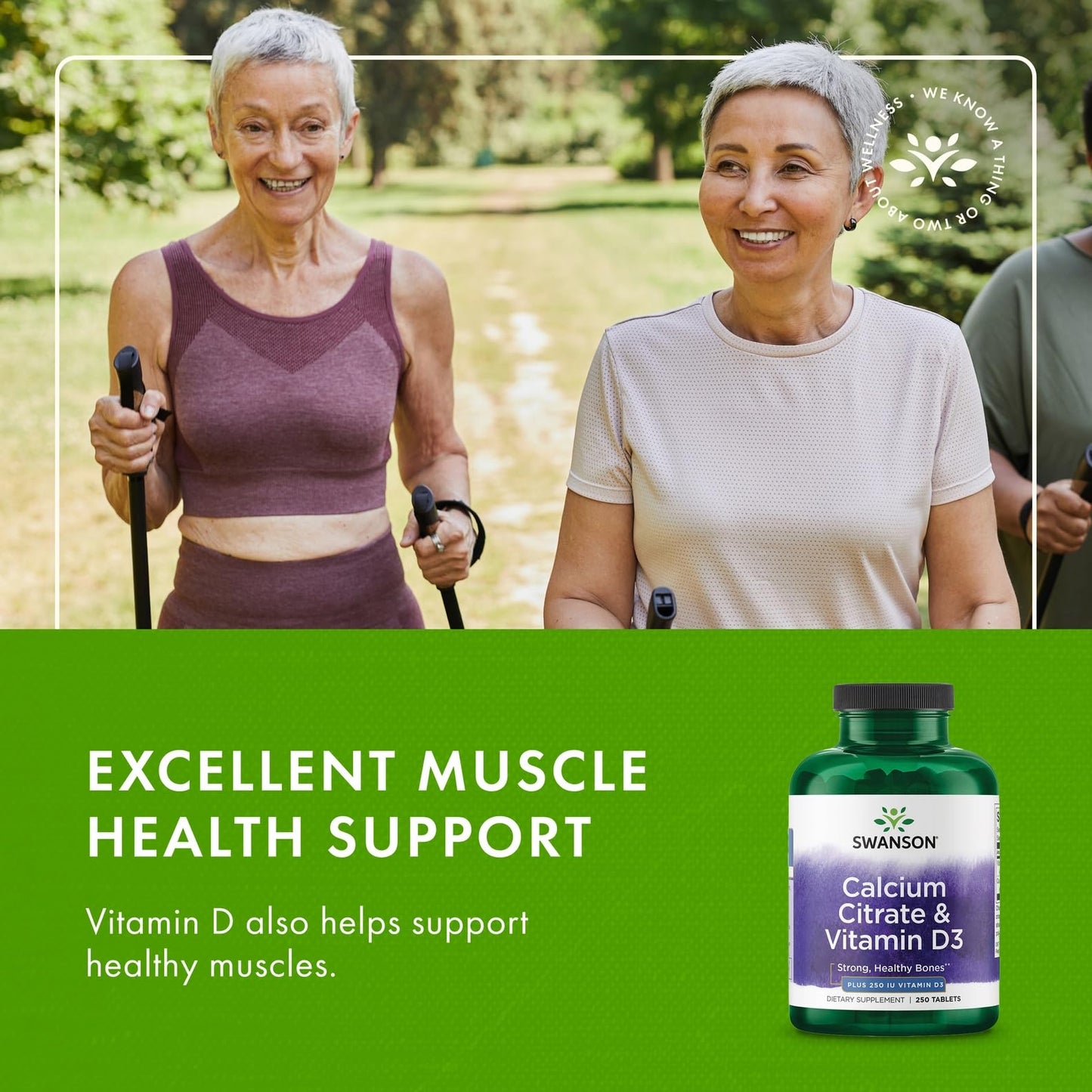 Swanson Calcium Citrate & Vitamin D3 250 Tabs (2 Pack) | Calcium Supplement