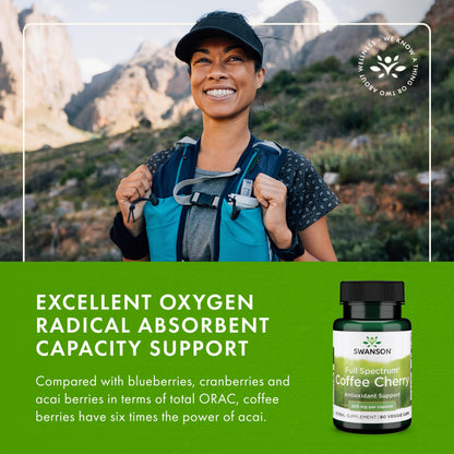 Swanson Full-Spectrum Coffee Cherry - Immune Support & Phytonutrients | 60 Veggie Capsules, 200 mg
