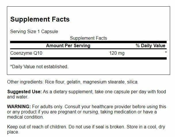 Swanson CoQ10 120mg - Heart Health & Energy Support (2x100 capsules)